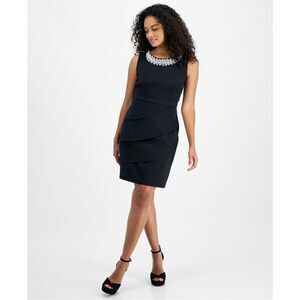 Connected Apparel Black Sleeveless Dress Size 14